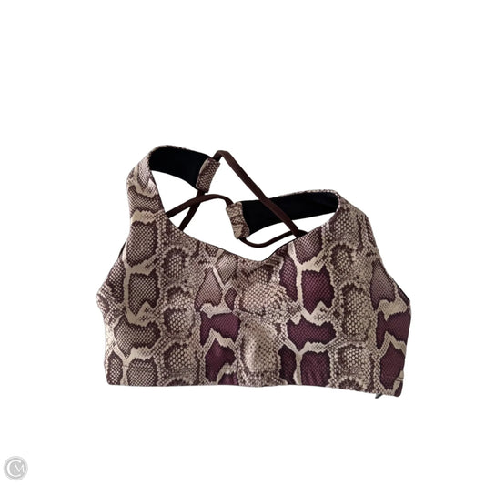 Athletic Bra By Cmc In Snakeskin Print, Size: S