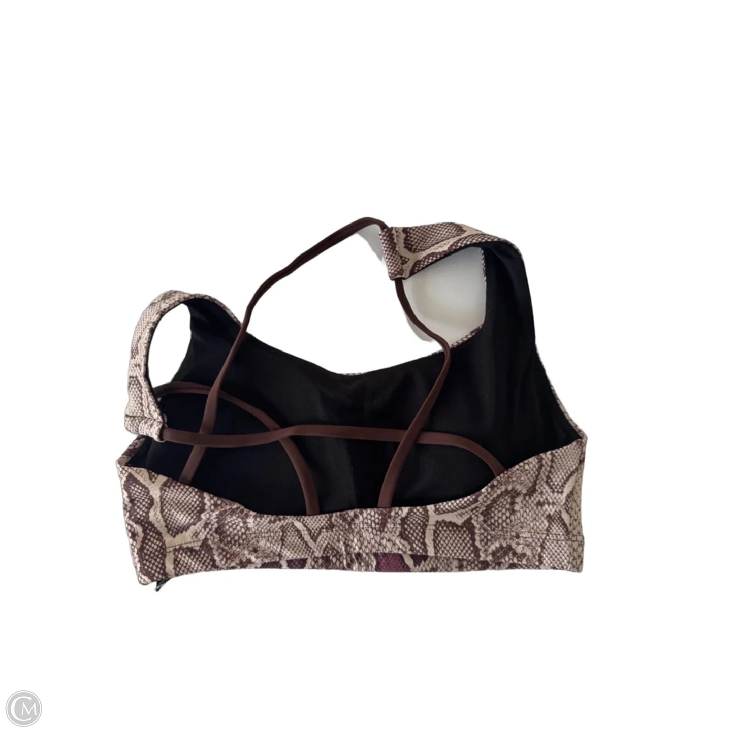 Athletic Bra By Cmc In Snakeskin Print, Size: S