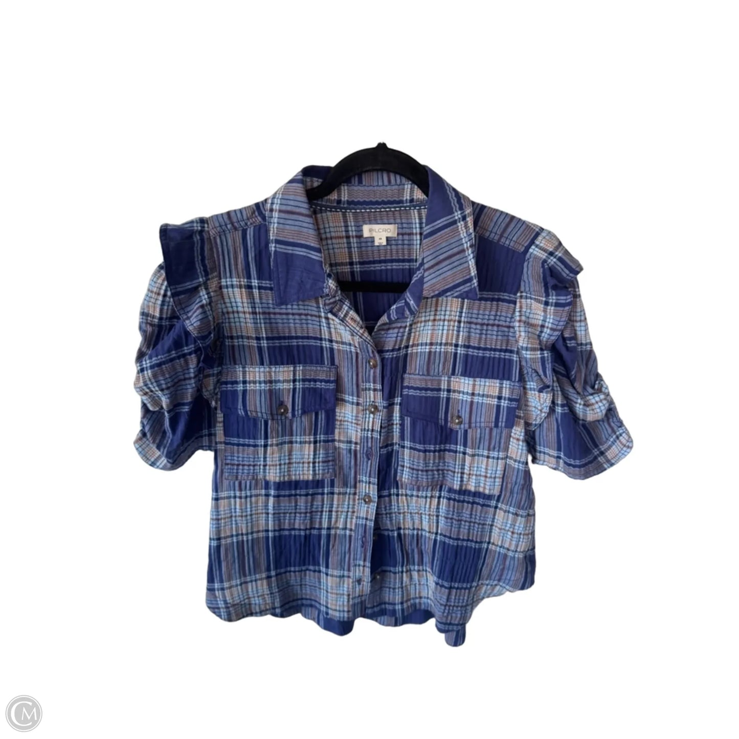 Top Short Sleeve By Pilcro In Blue & Orange, Size: Xs