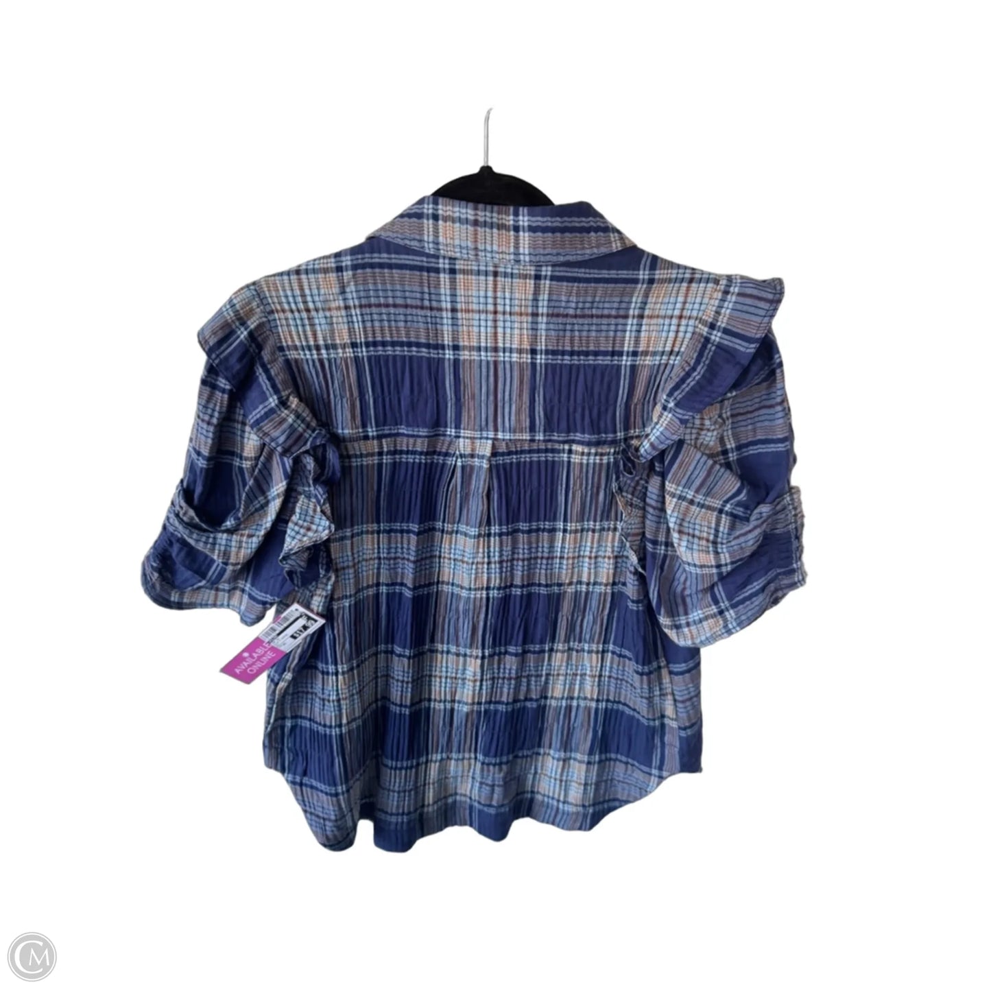 Top Short Sleeve By Pilcro In Blue & Orange, Size: Xs