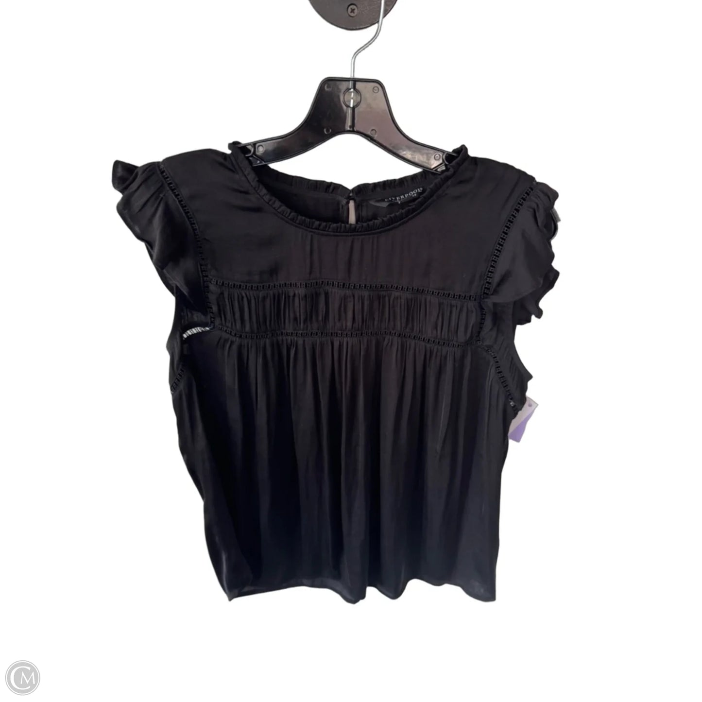 Top Short Sleeve By Liverpool In Black, Size: S