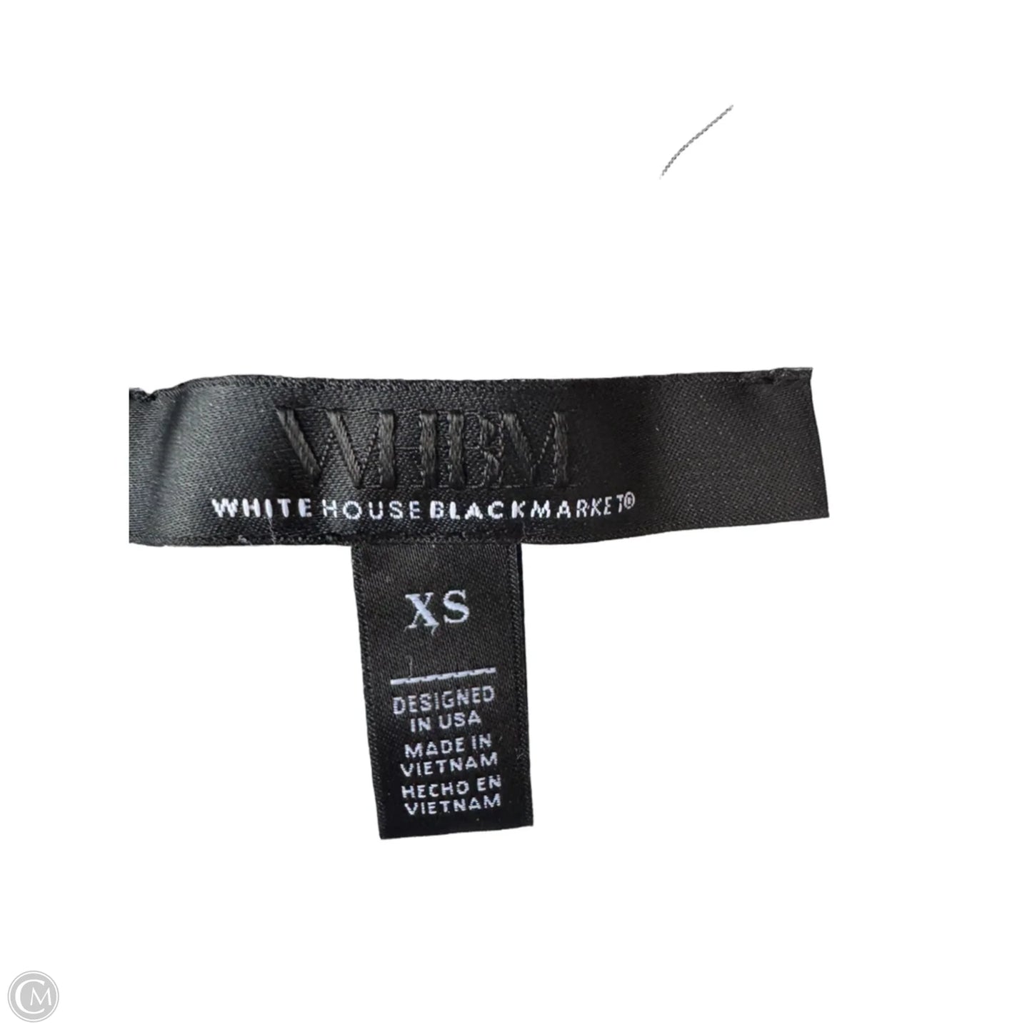 Top 3/4 Sleeve By White House Black Market In Black & White, Size: Xs