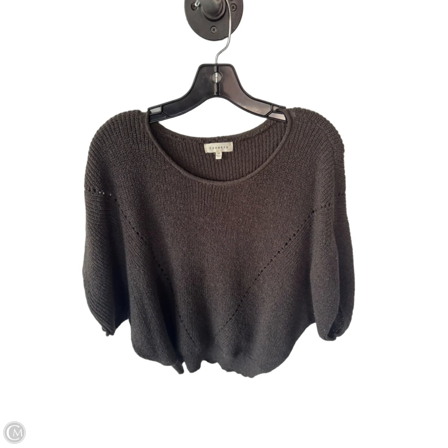 Sweater Short Sleeve By Promesa In Brown, Size: M