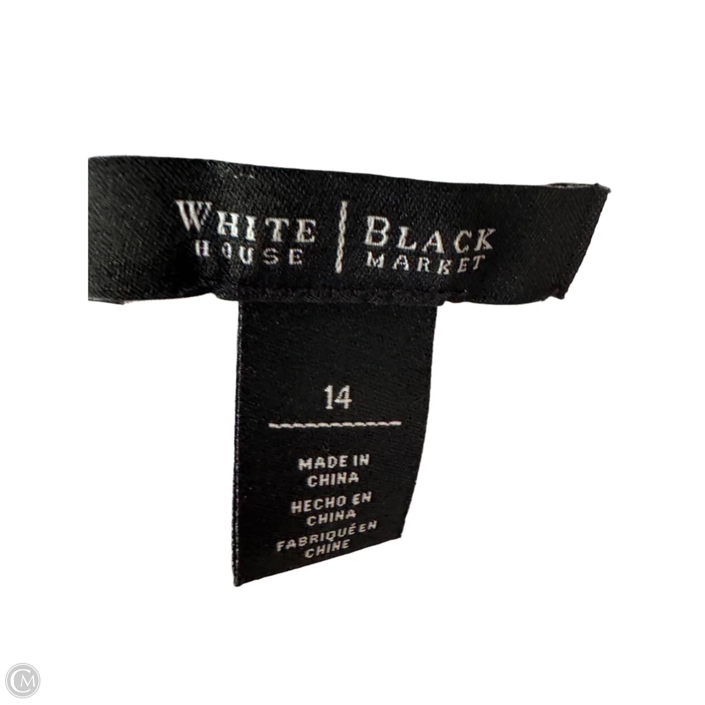 Dress Work By White House Black Market In Tan & White, Size: L