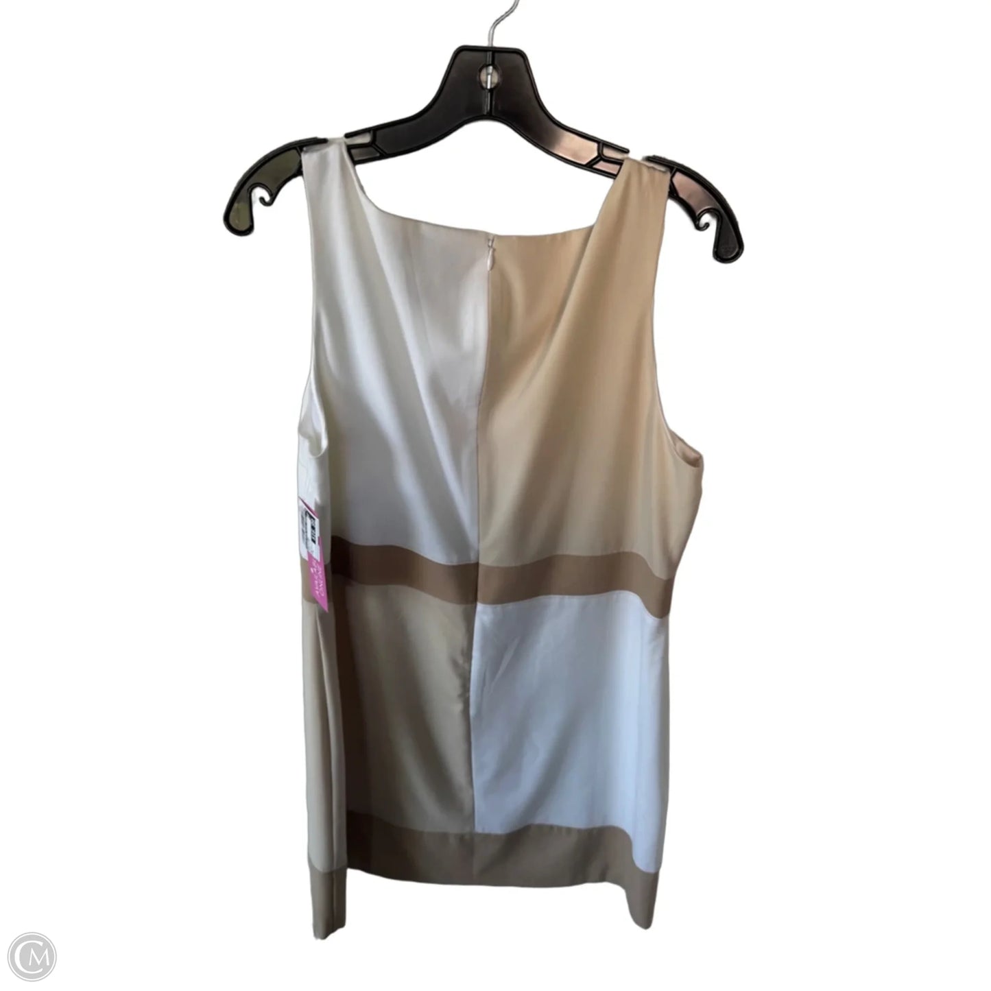 Dress Work By White House Black Market In Tan & White, Size: L