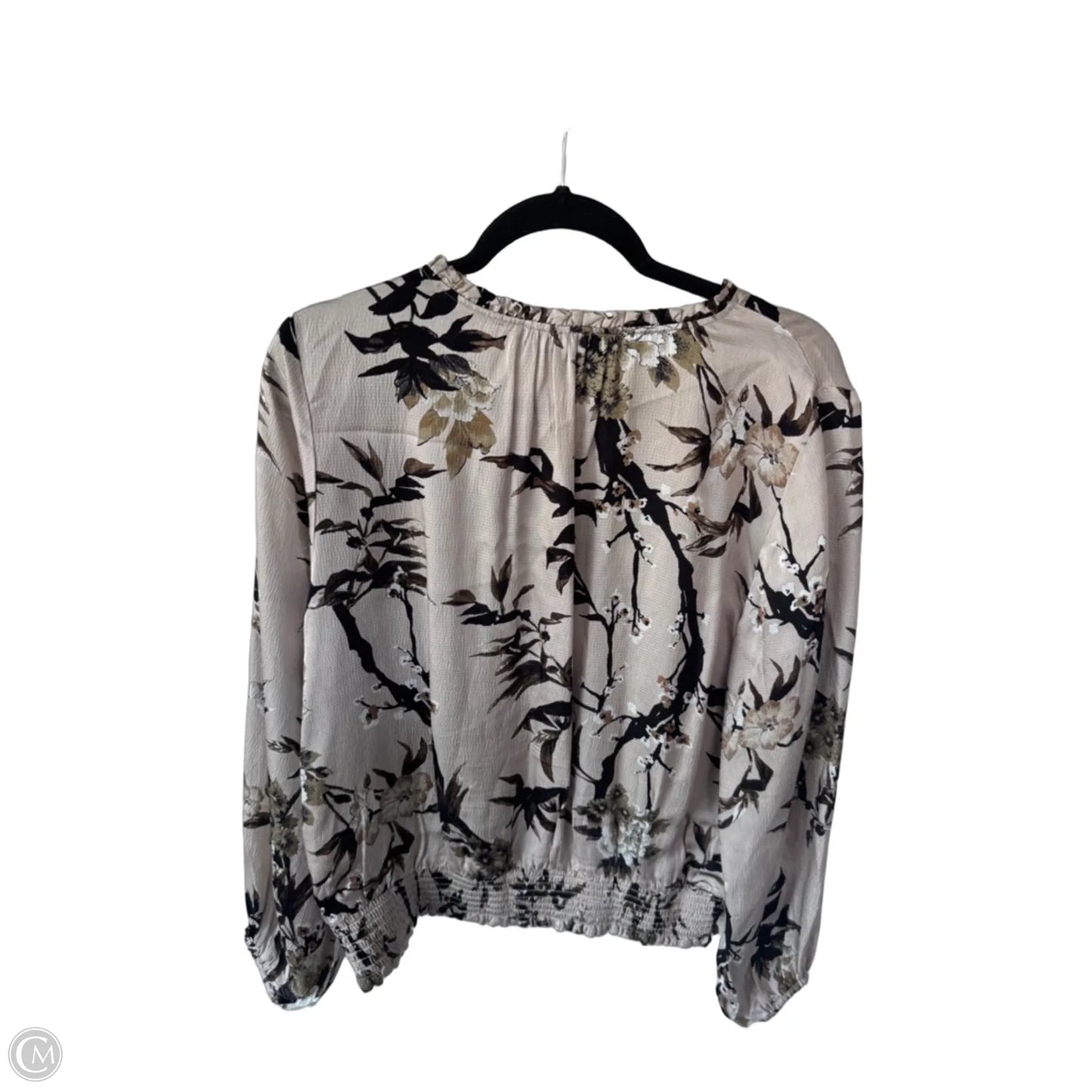 Top Long Sleeve By White House Black Market In Brown & Tan, Size: L