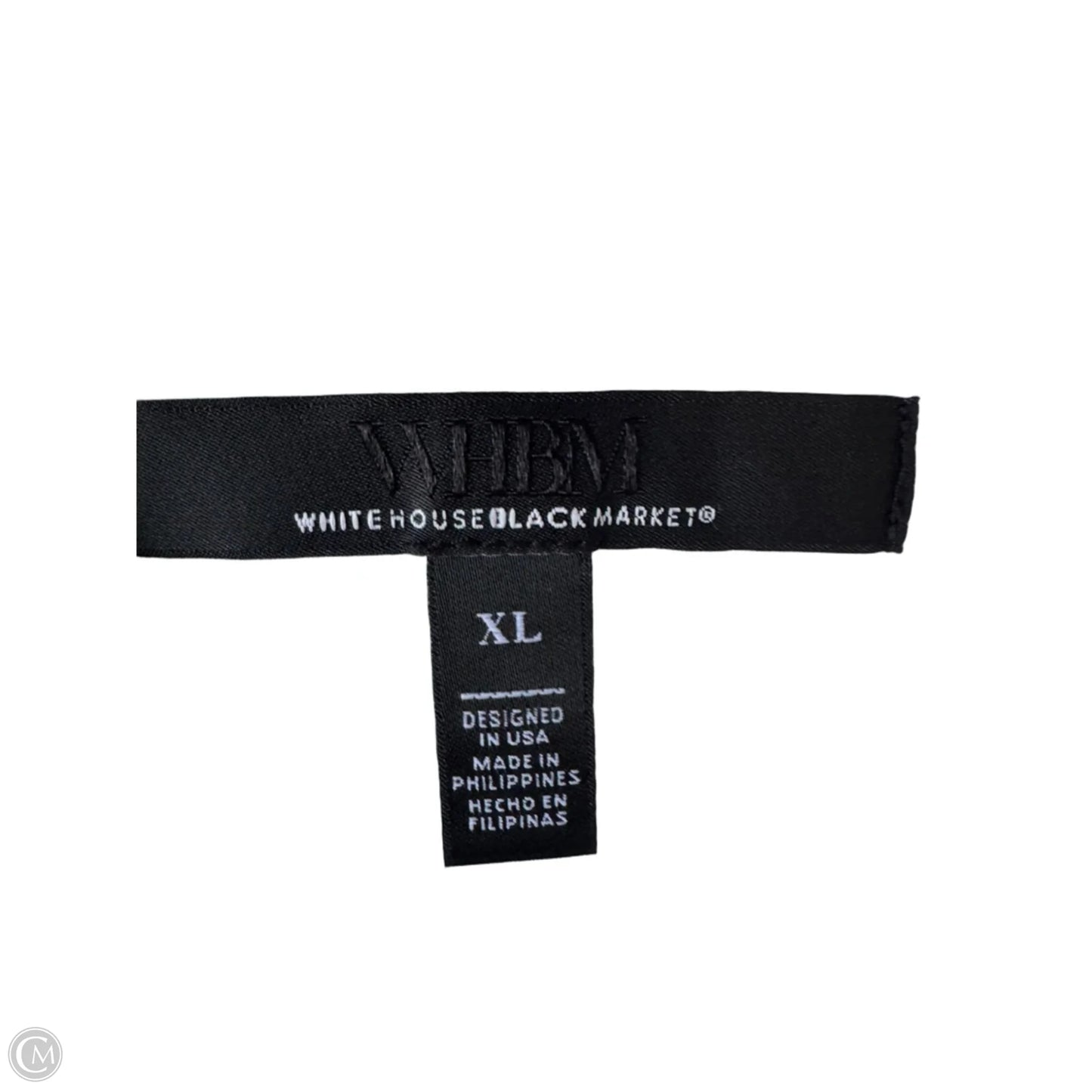 Top Short Sleeve By White House Black Market In Black & White, Size: Xl