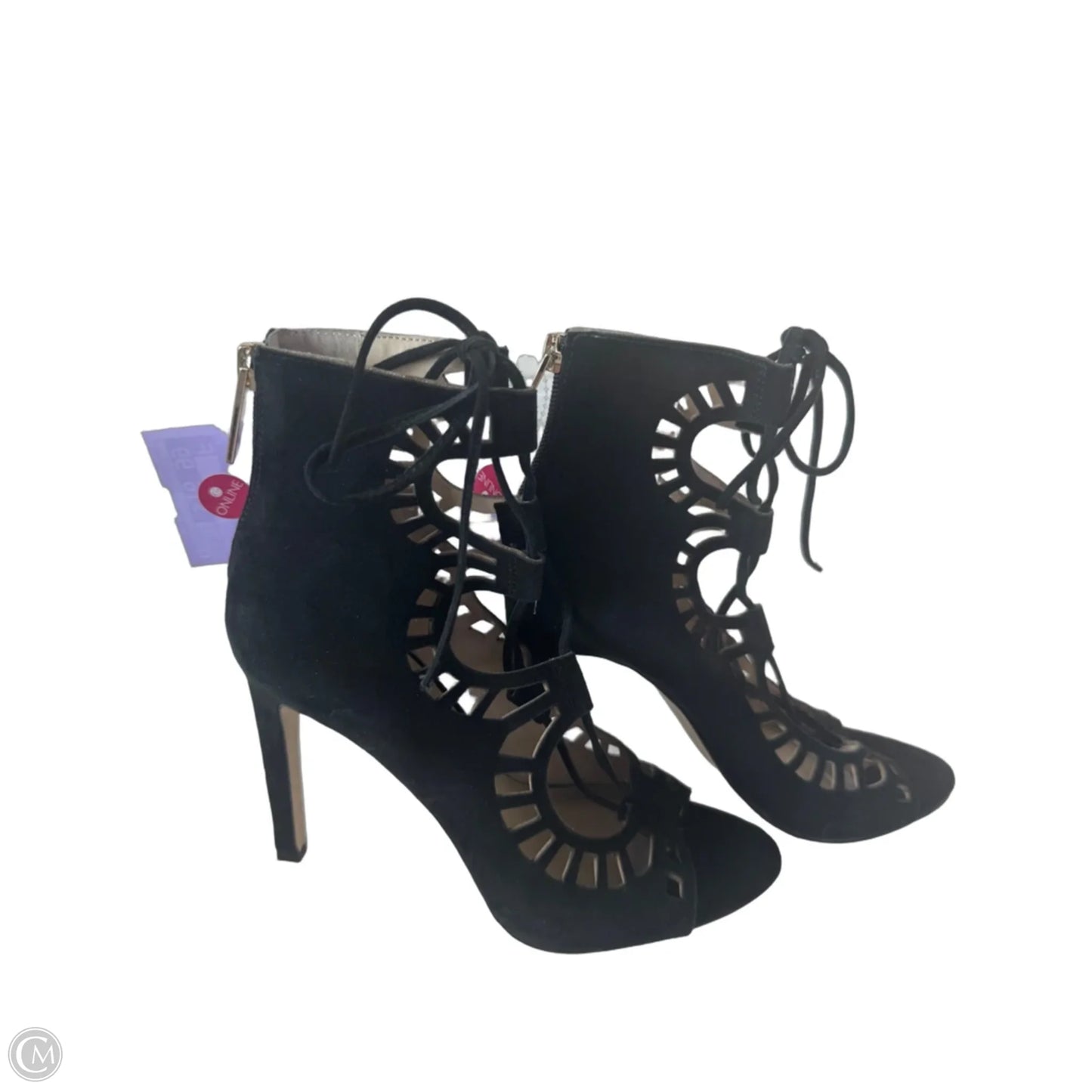Sandals Heels Stiletto By Bcbgeneration In Black, Size: 5.5