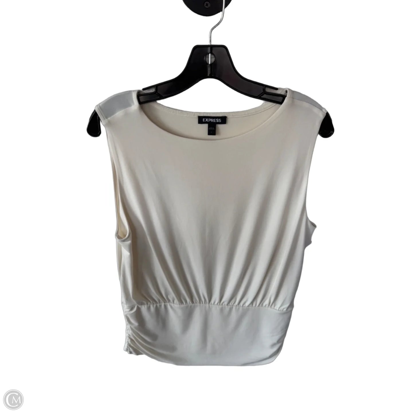 Top Sleeveless By Express In Cream, Size: L