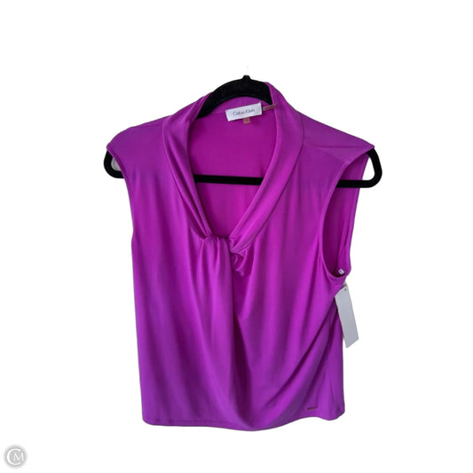 Top Sleeveless By Calvin Klein In Purple, Size: L
