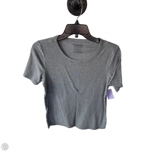 Top Short Sleeve Basic By Lucky Brand In Grey, Size: L