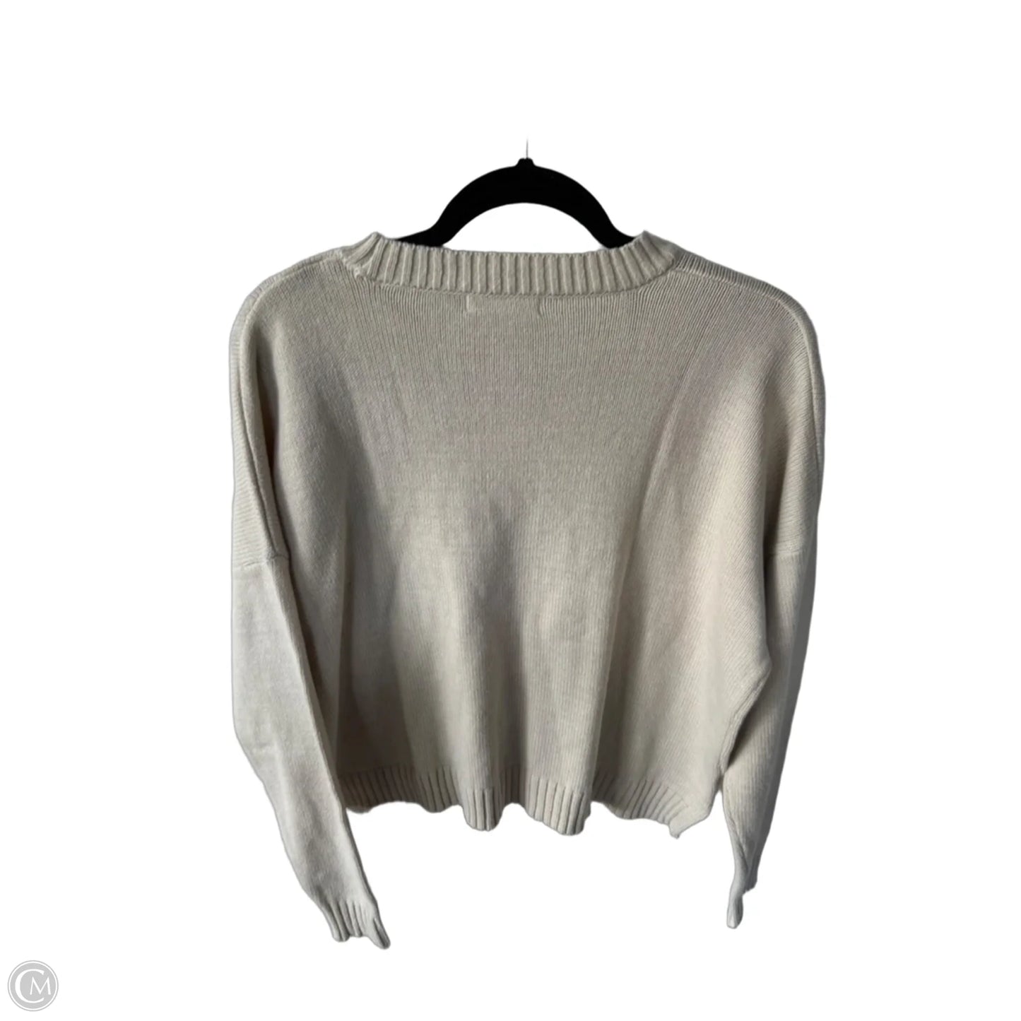 Sweater By Moon And Madison In Cream & Tan, Size: M