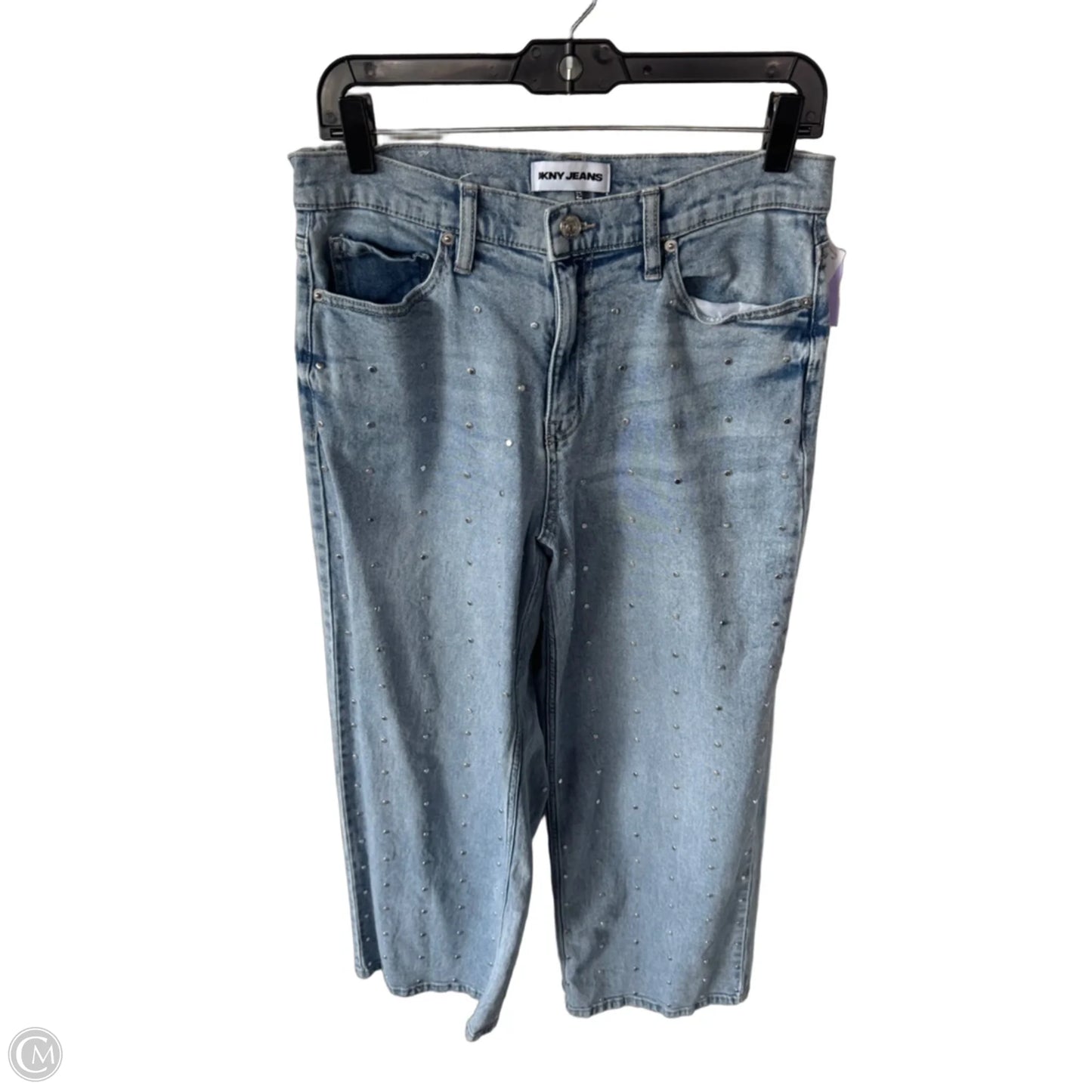 Jeans Wide Leg By Dkny In Blue Denim, Size: 10