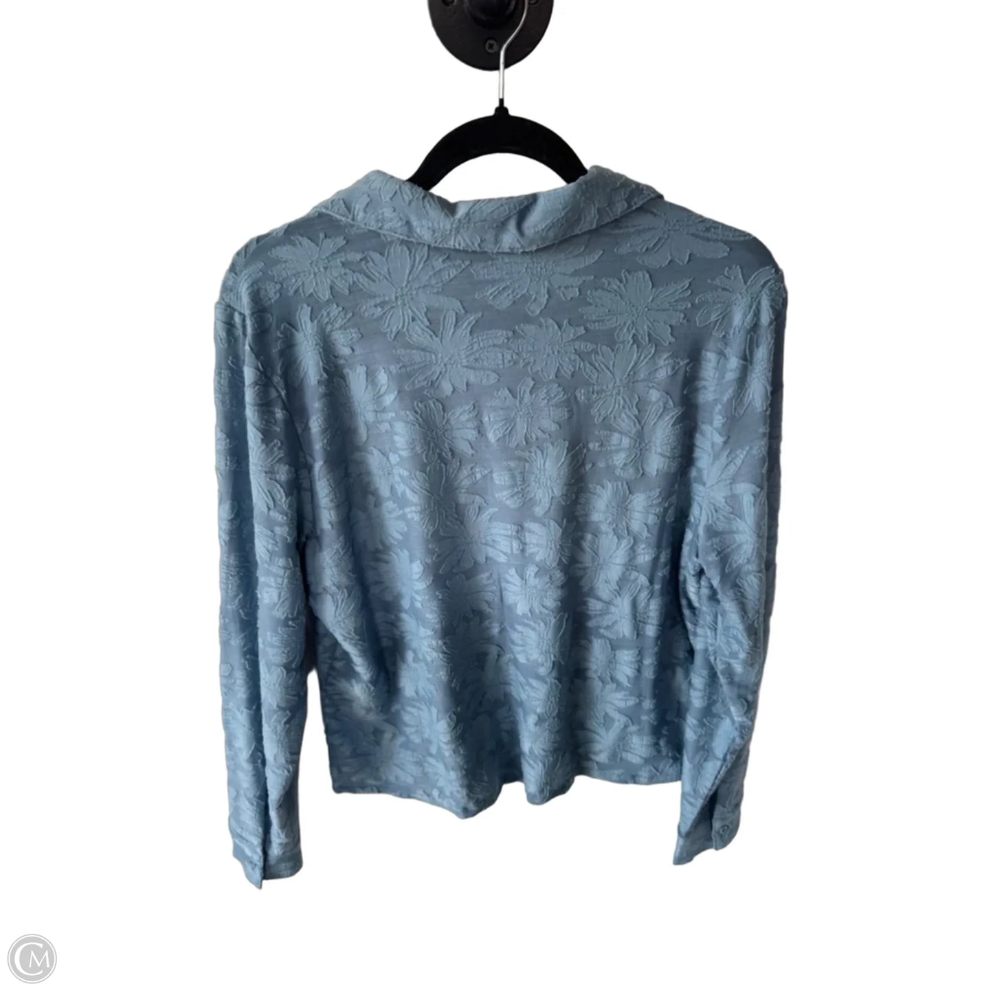 Top Long Sleeve By Adrianna Papell In Blue, Size: L