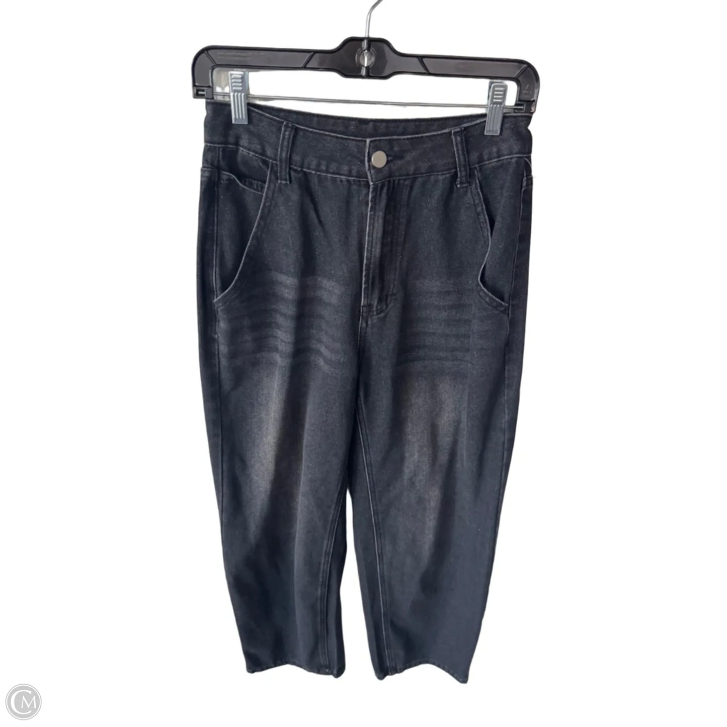 Jeans Wide Leg By Clothes Mentor In Black Denim, Size: 4