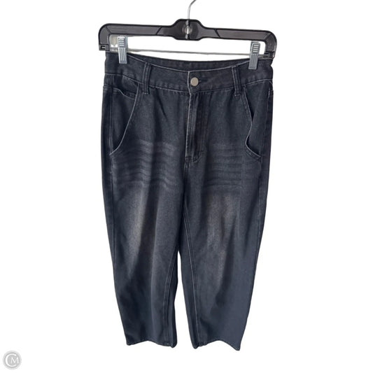 Jeans Wide Leg By Clothes Mentor In Black Denim, Size: 4