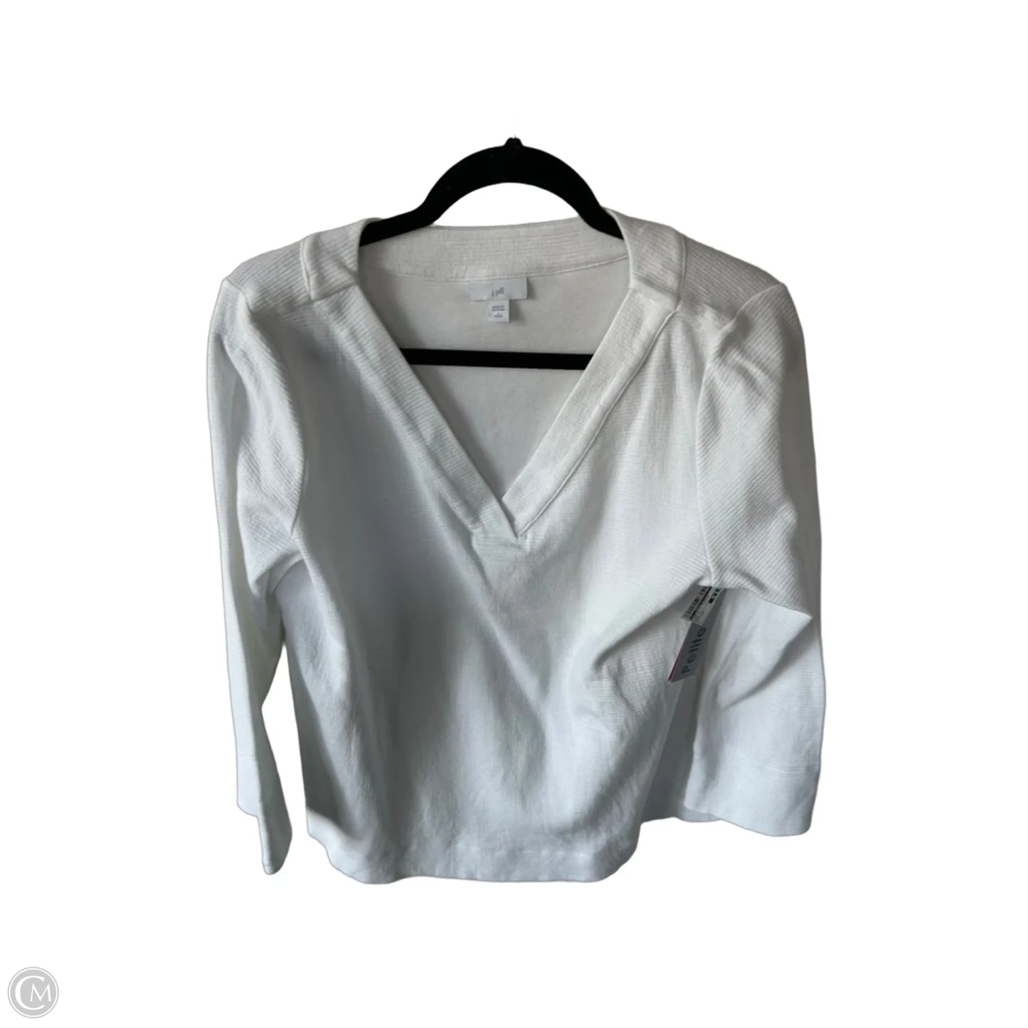 Top 3/4 Sleeve By J. Jill In White, Size: Lp