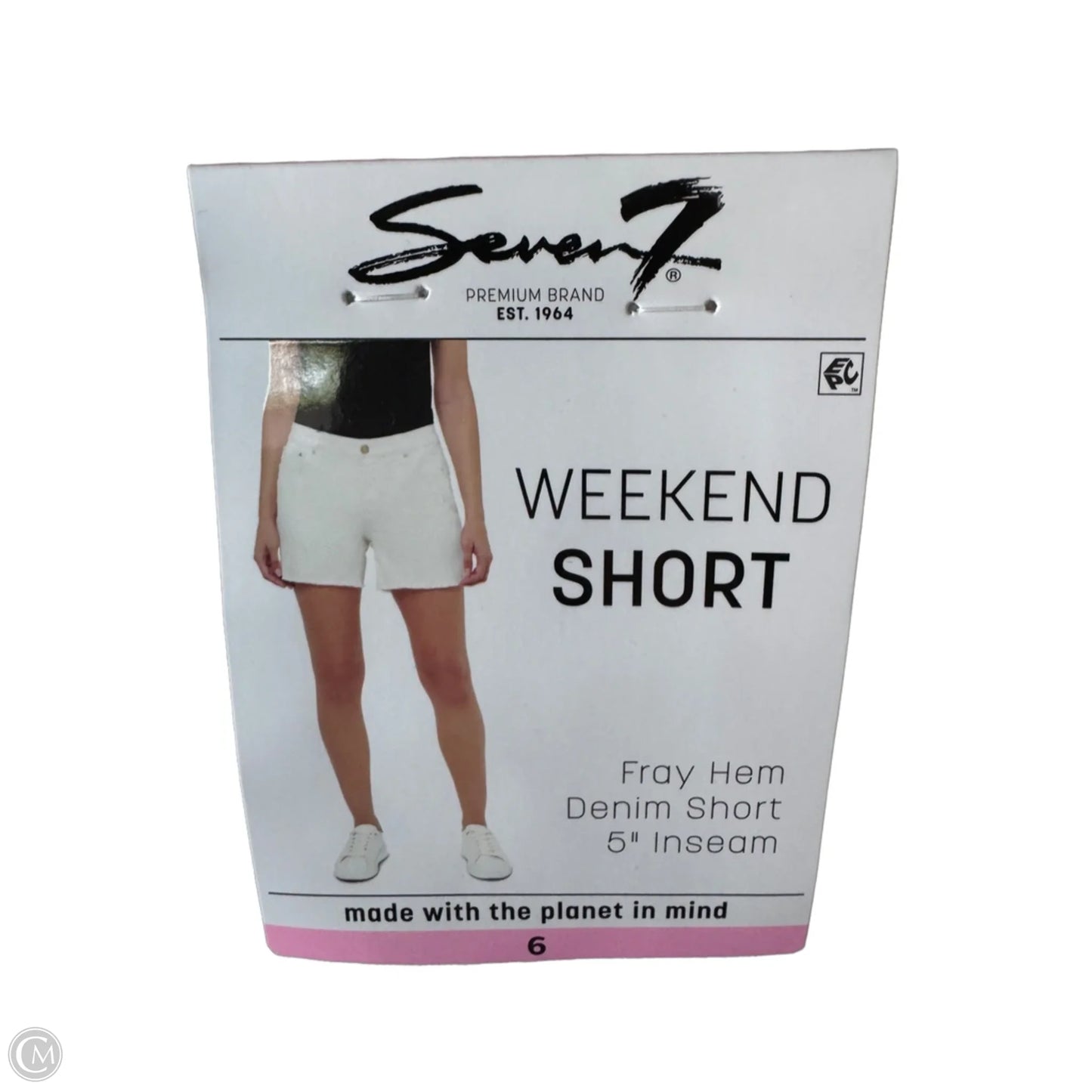 Shorts By Seven 7 In Cream Denim, Size: 6