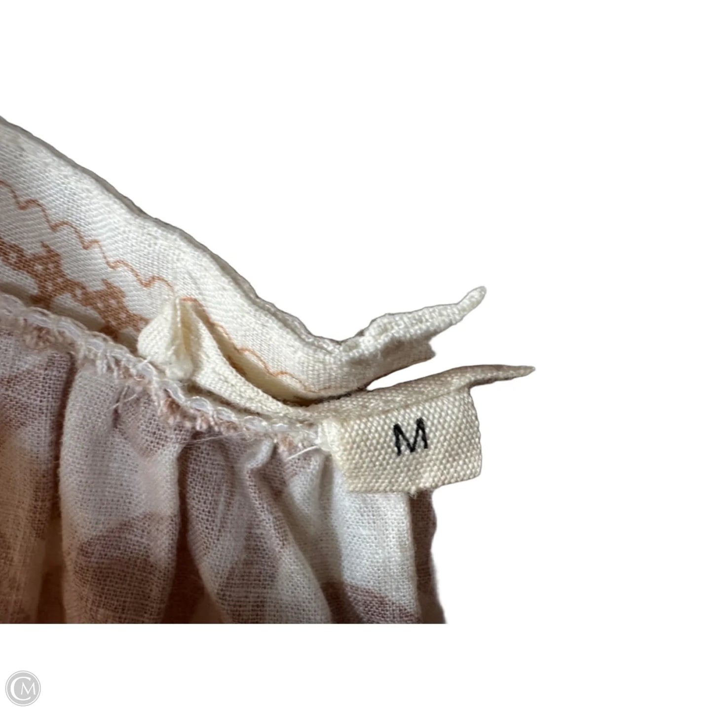 Top 3/4 Sleeve By Christian Siriano In Brown & Tan, Size: M