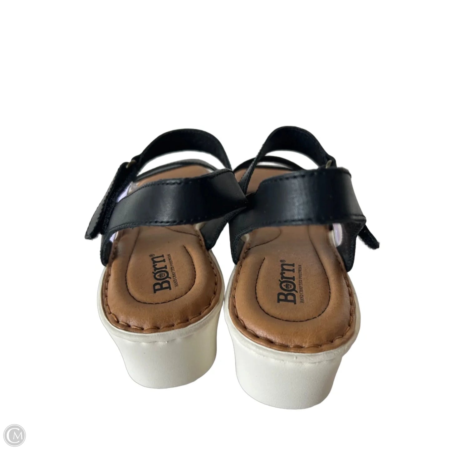 Sandals Heels Wedge By Born In Black & White, Size: 9