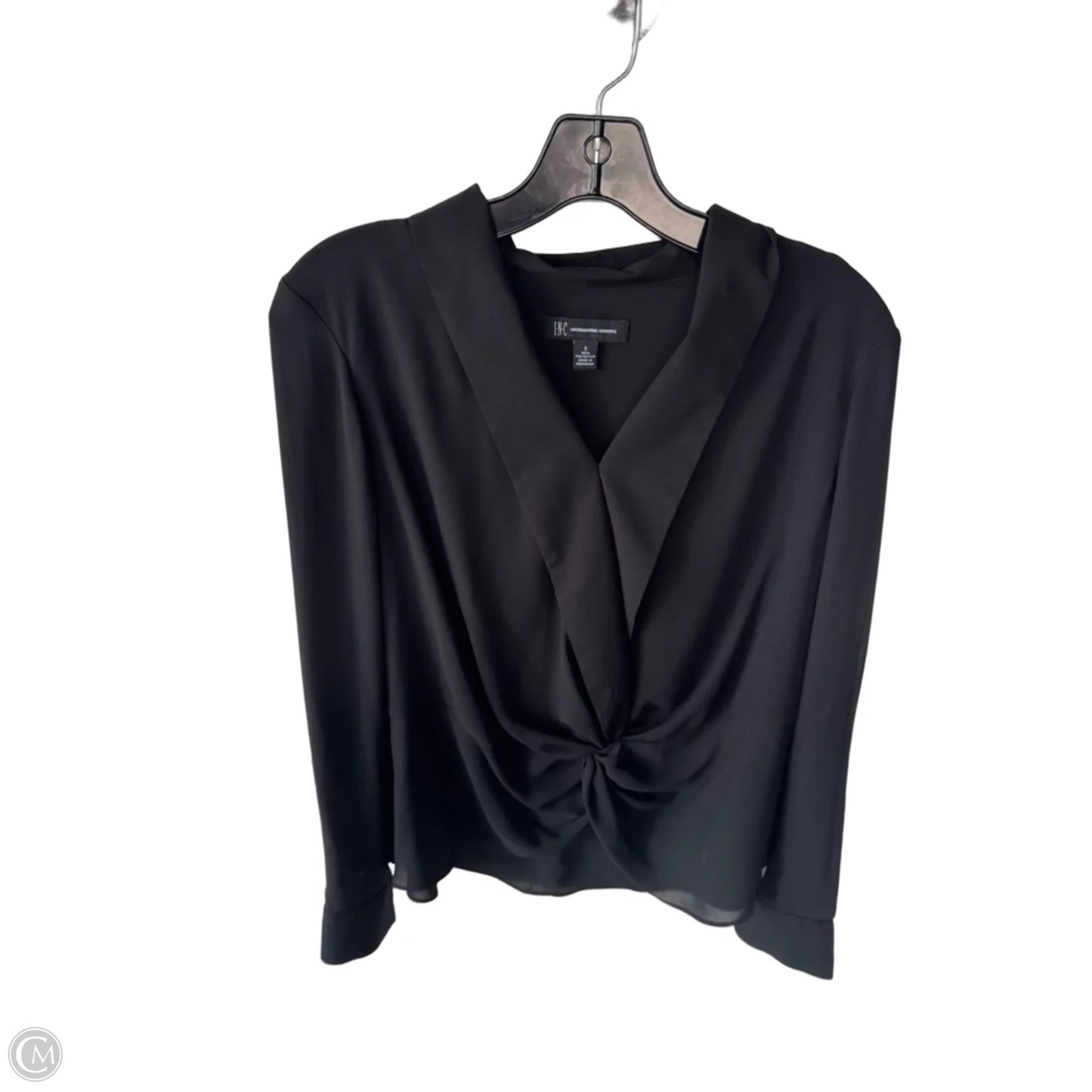 Top Long Sleeve By Inc In Black, Size: S