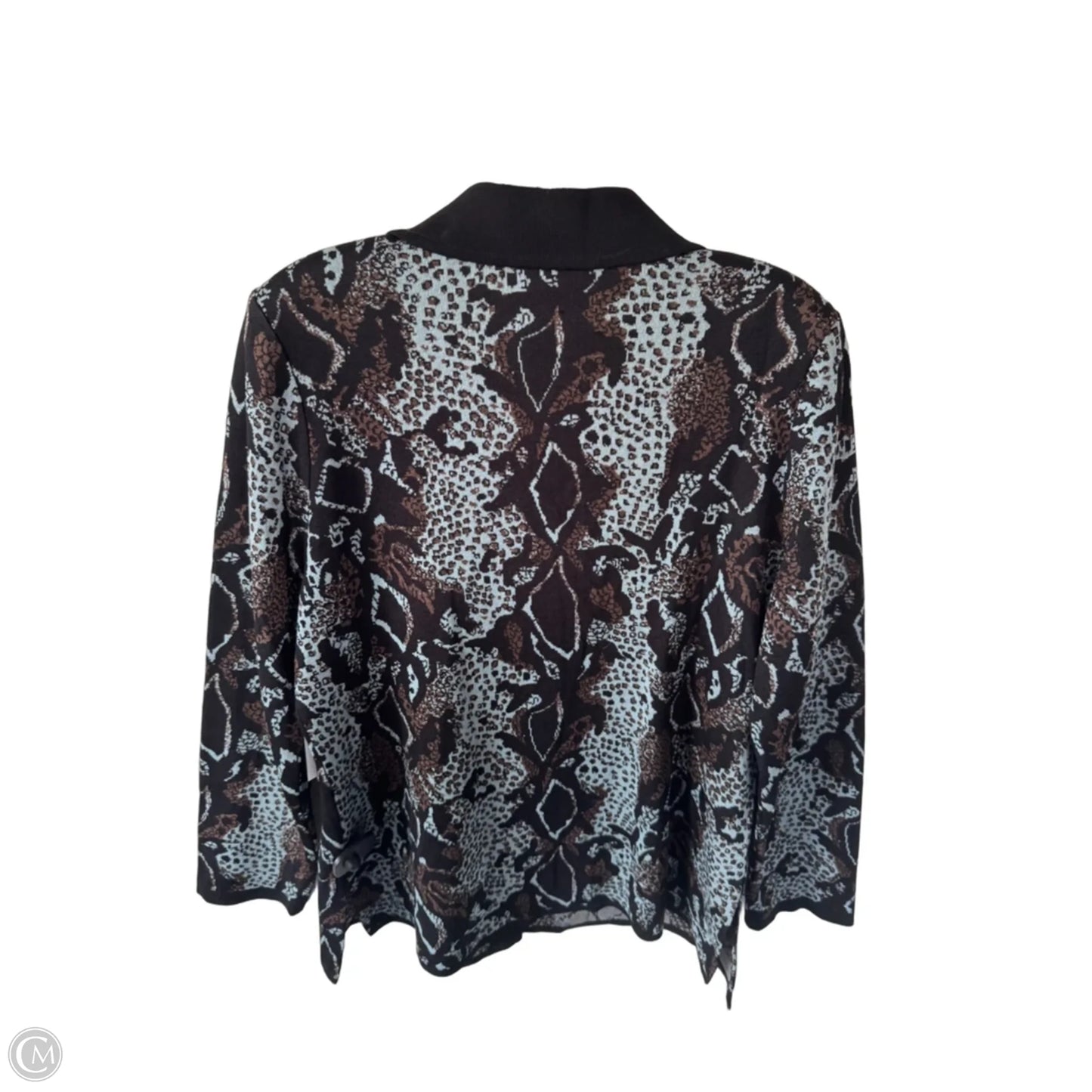 Blazer By Misook In Black & Blue, Size: L