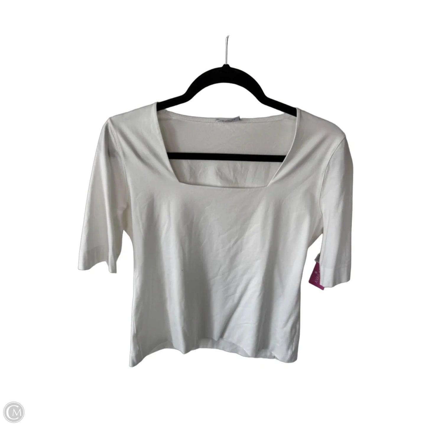 Top Short Sleeve Basic By Akris In White, Size: L