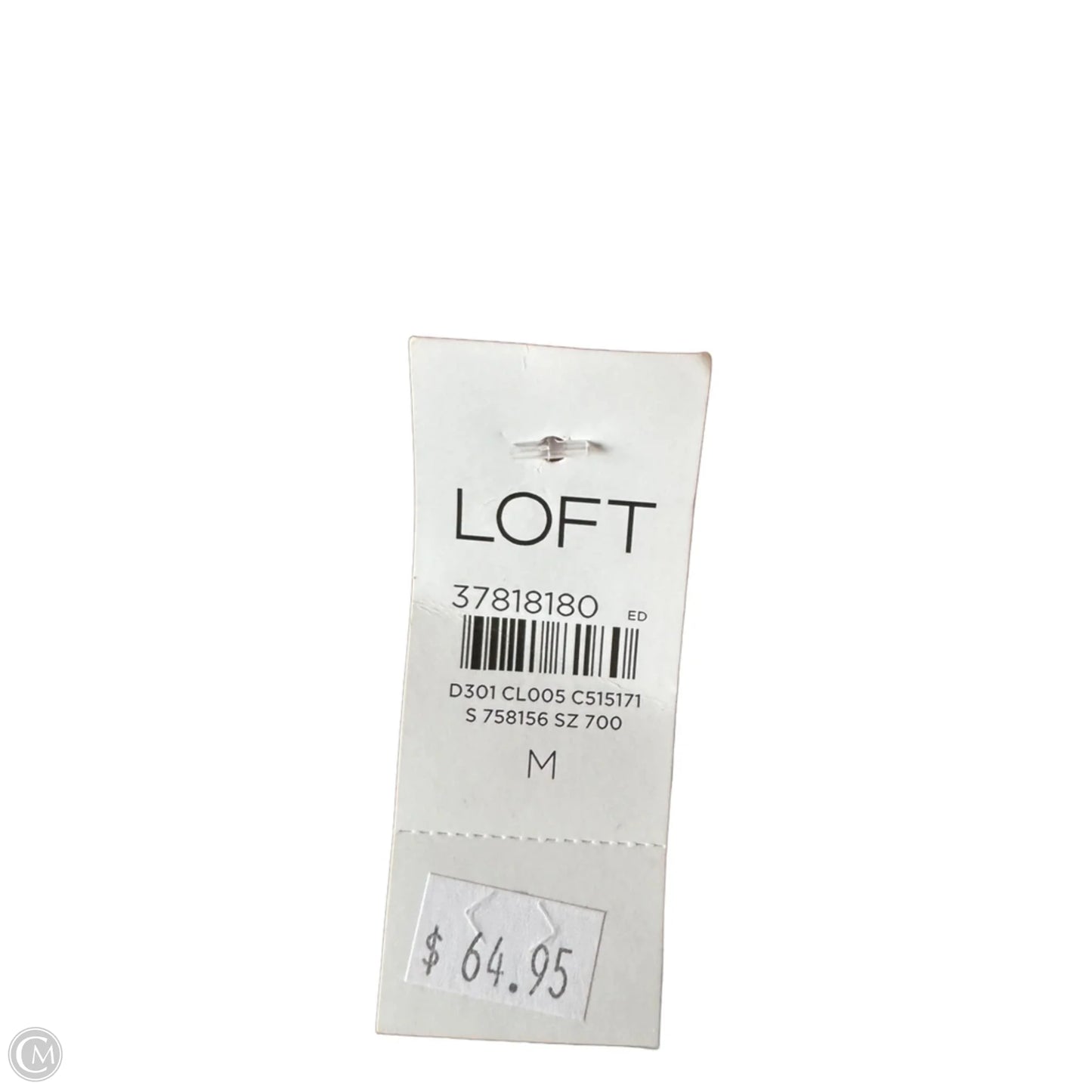 Top Long Sleeve By Loft In Black & Gold, Size: M