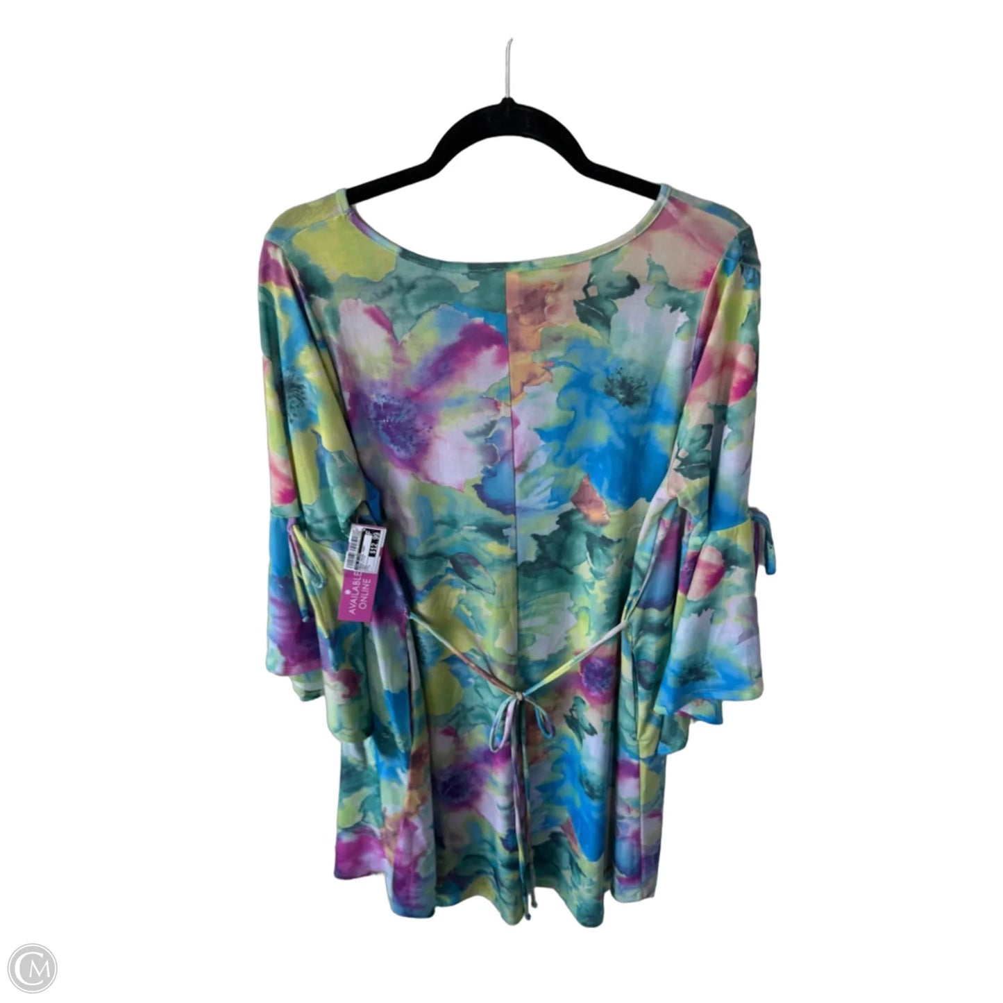 Dress Casual Short By Sew In Love In Green & Pink, Size: L
