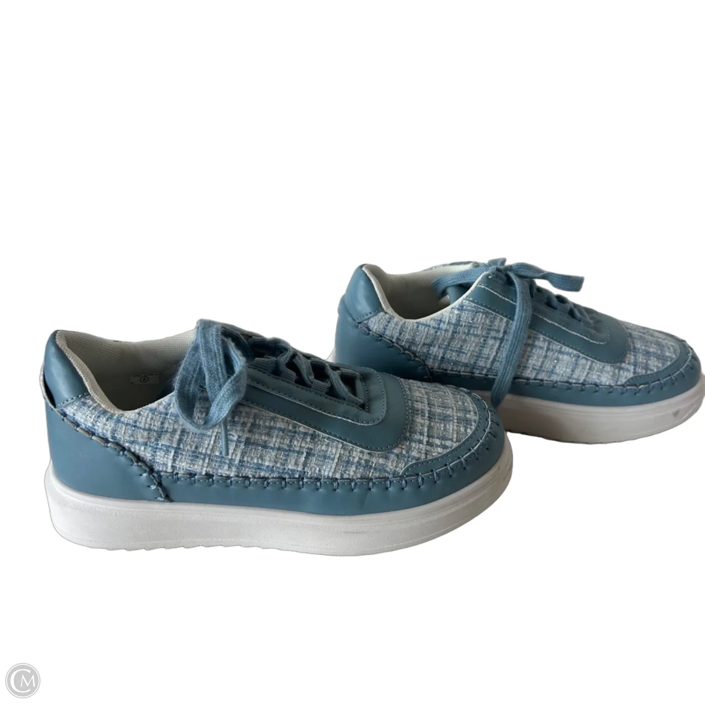 Shoes Sneakers By Top Moda In Blue & White, Size: 8