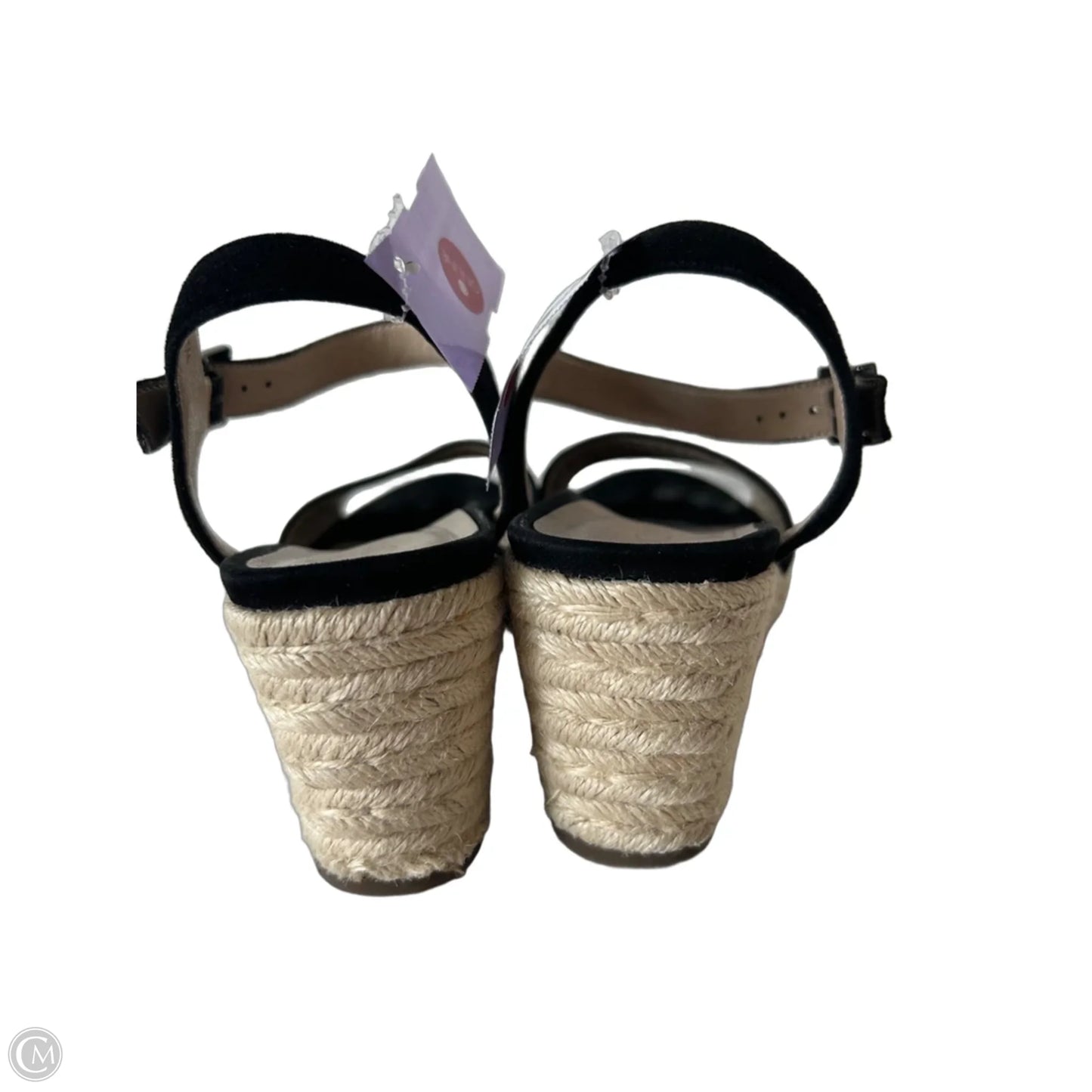 Sandals Heels Wedge By Vionic In Black & Tan, Size: 7.5