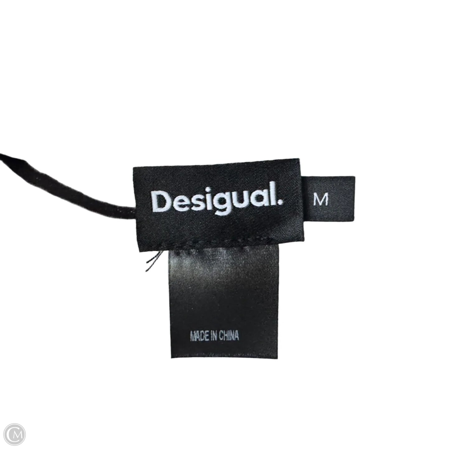 Top Long Sleeve By Desigual In Black & White, Size: M