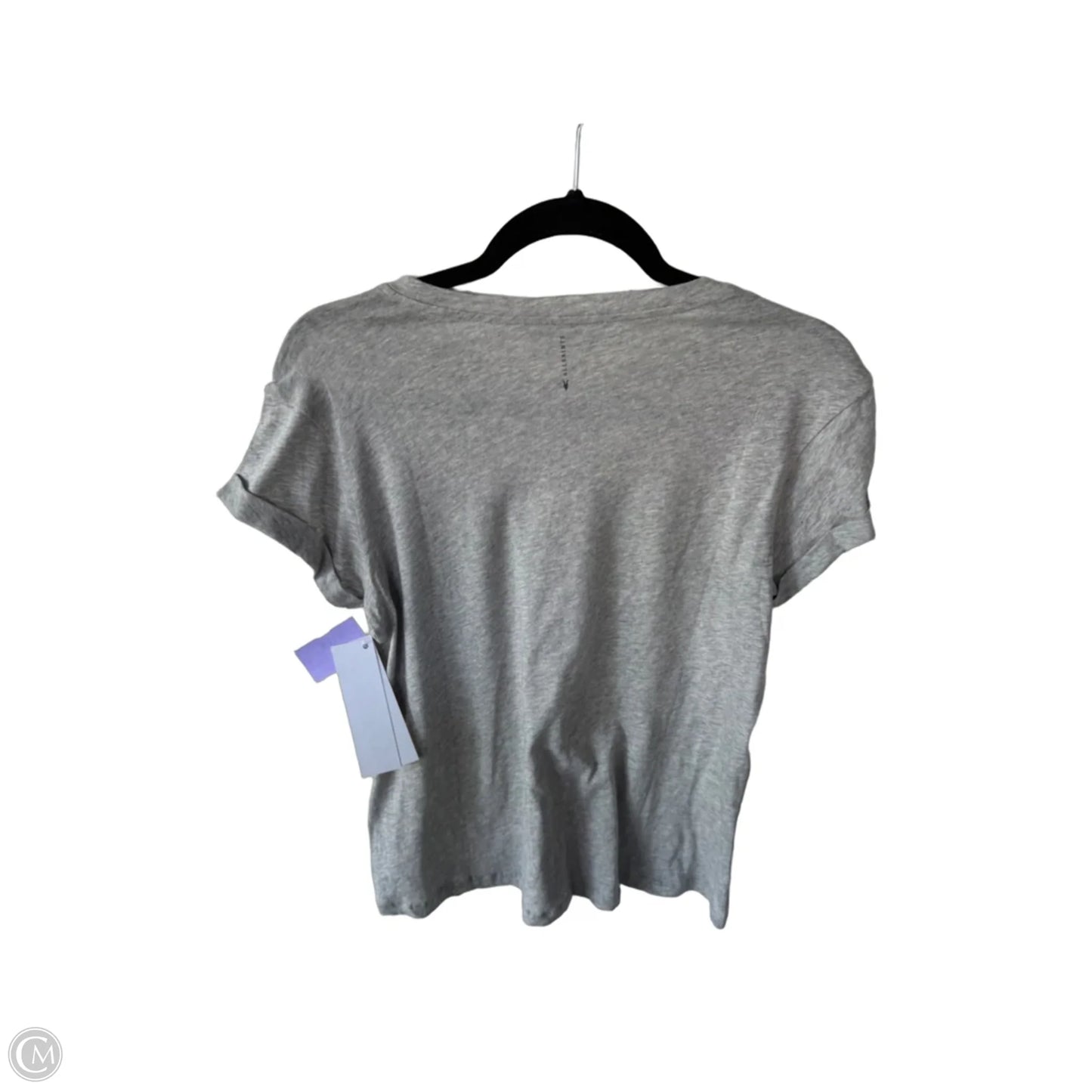 Top Short Sleeve Designer By All Saints In Grey, Size: S
