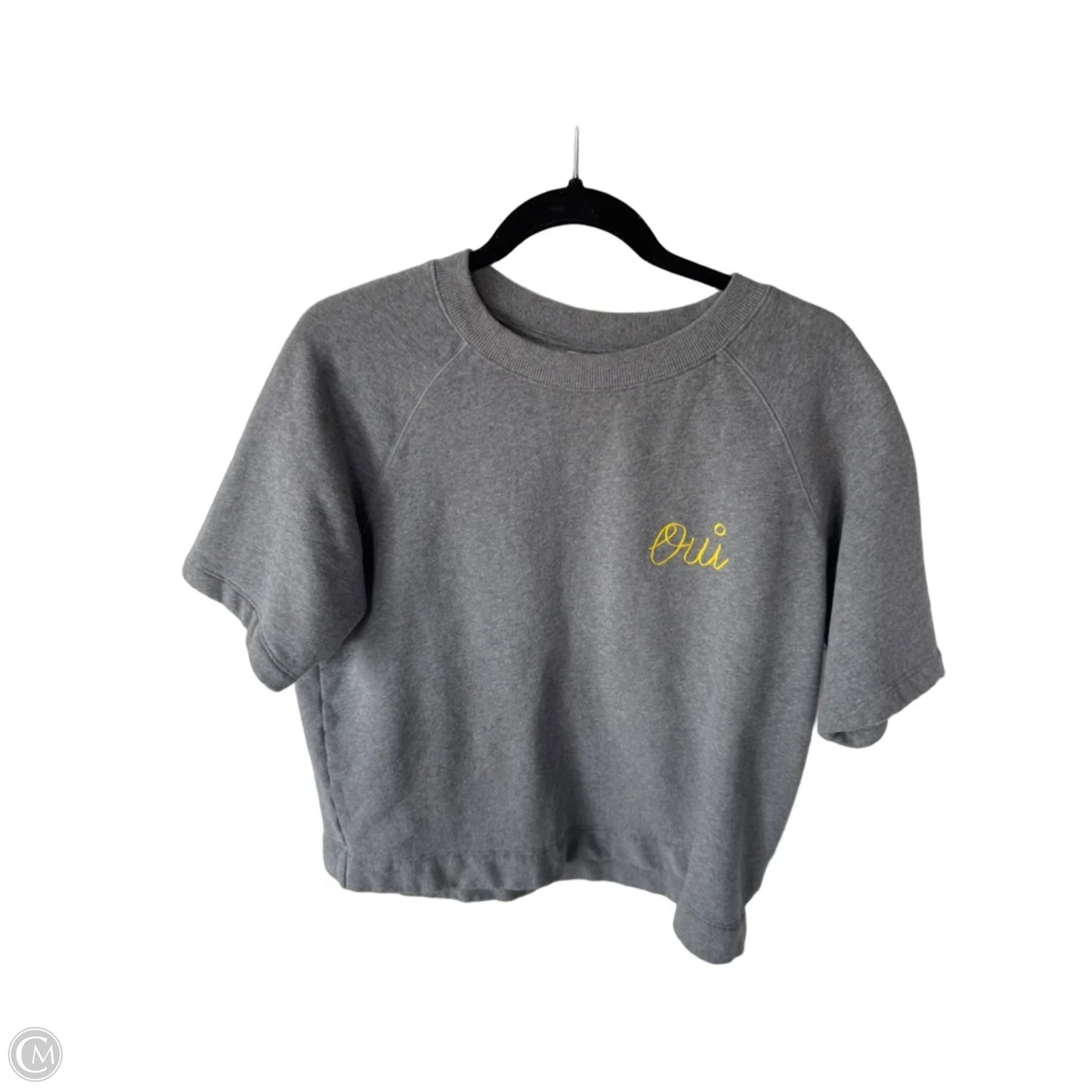 Sweatshirt Crewneck By Clare V. In Grey, Size: S