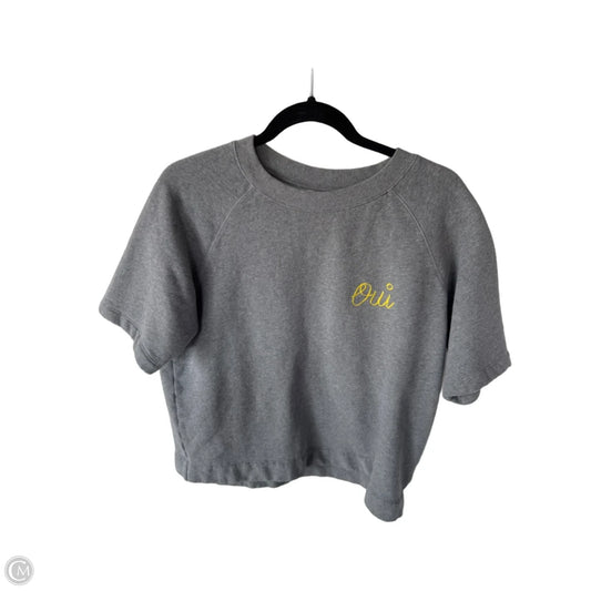 Sweatshirt Crewneck By Clare V. In Grey, Size: S