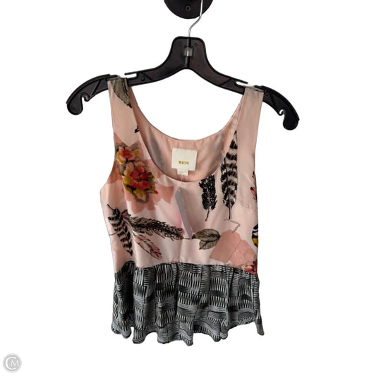 Top Sleeveless By Maeve In Green & Pink, Size: S