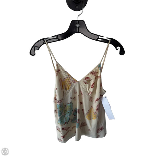 Top Sleeveless By Theory In Cream & Red, Size: M
