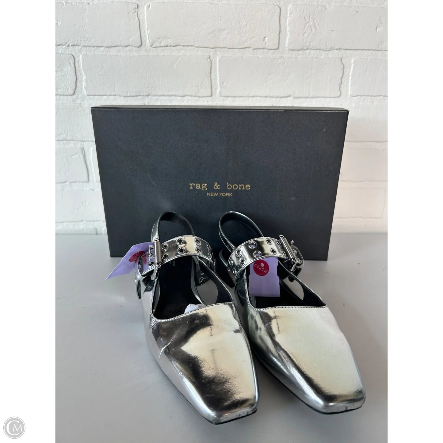 Shoes Flats By Rag And Bone In Silver, Size: 9.5