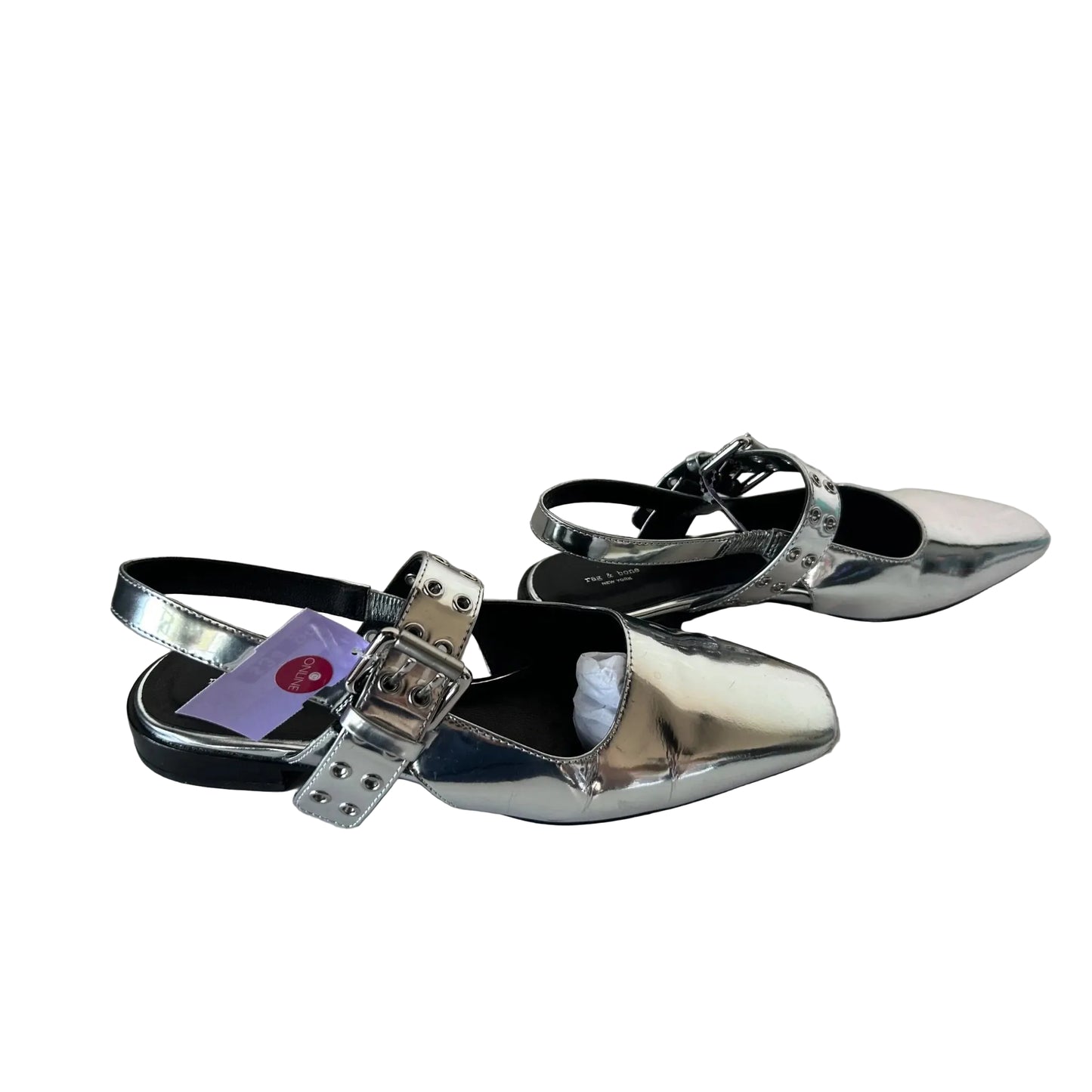 Shoes Flats By Rag And Bone In Silver, Size: 9.5