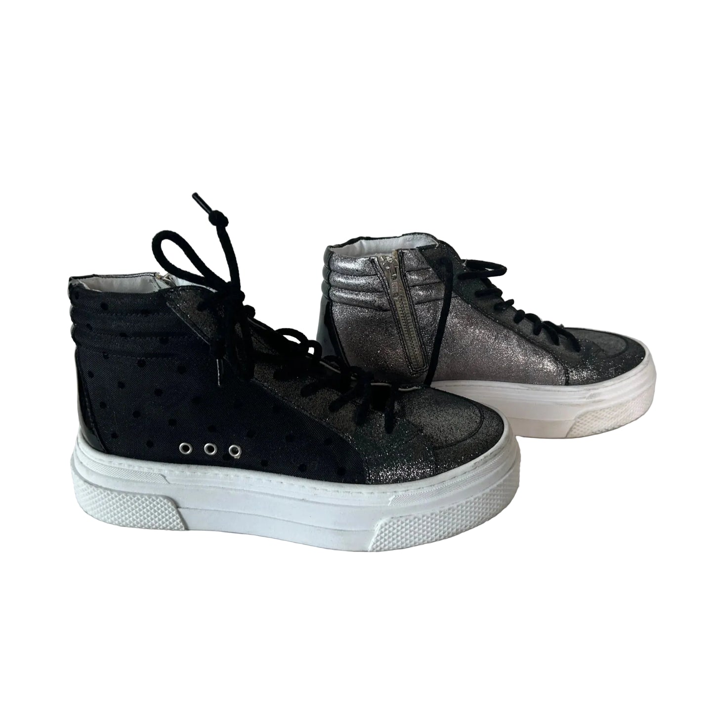 Shoes Sneakers Platform By P448 In Black & Grey, Size: 9.5