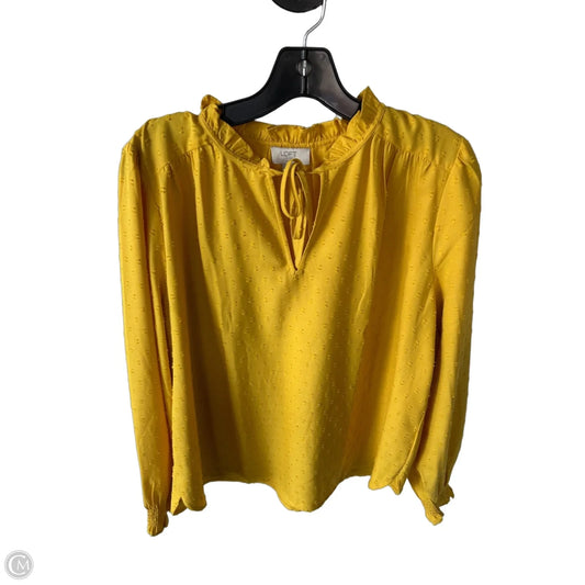Top Long Sleeve By Loft In Yellow, Size: Lp