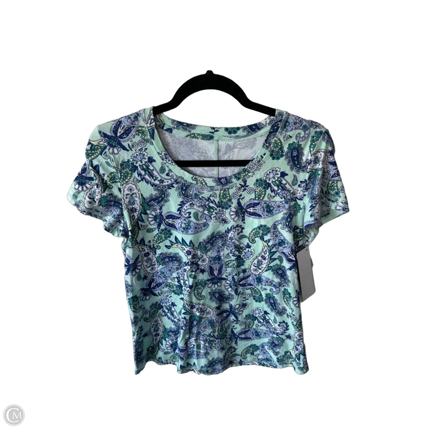 Top Short Sleeve By Talbots In Blue & Green, Size: Mp