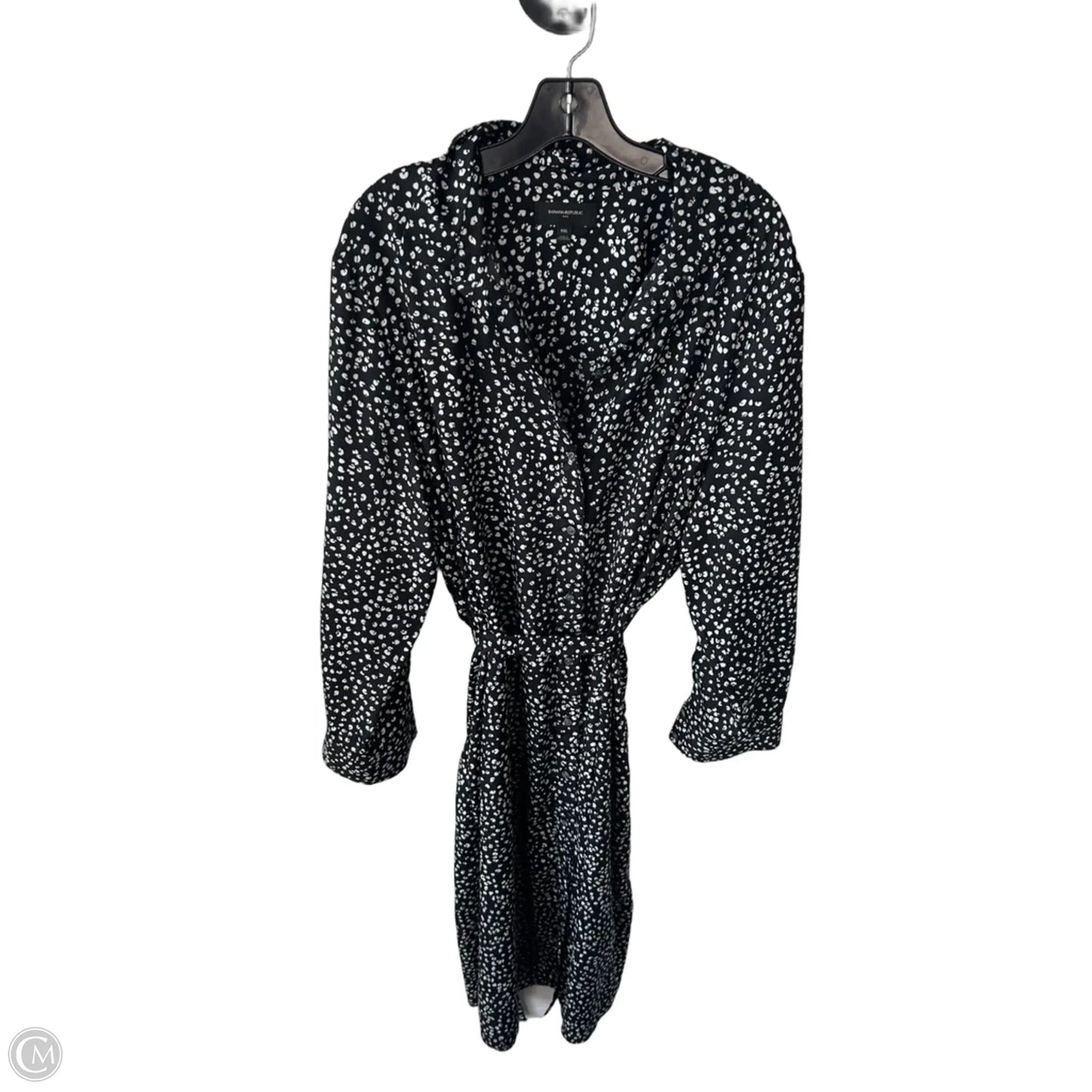 Dress Casual Midi By Banana Republic In Black & White, Size: Xxl