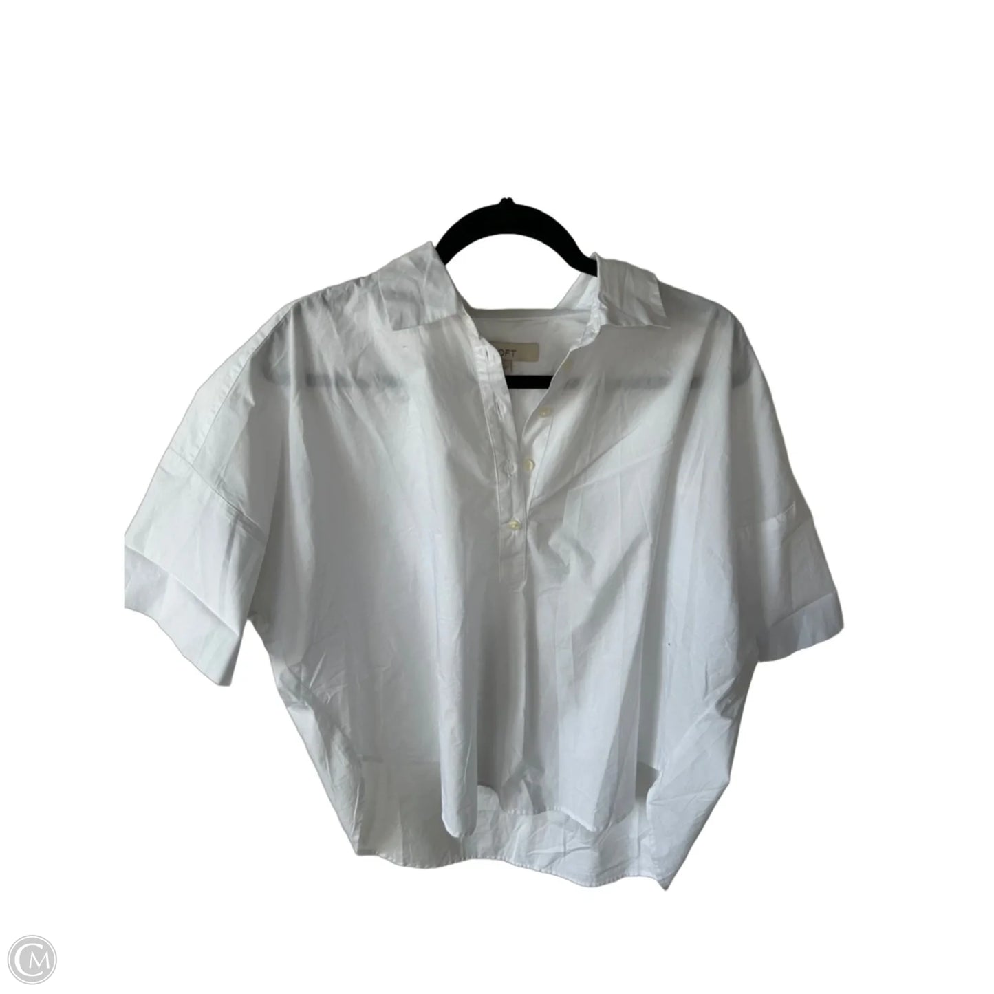 Top Short Sleeve By Loft In White, Size: S