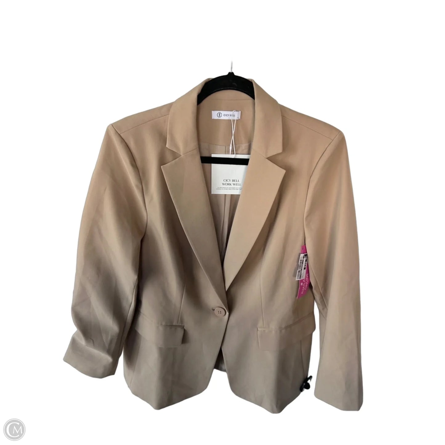 Blazer By Clothes Mentor In Tan, Size: L