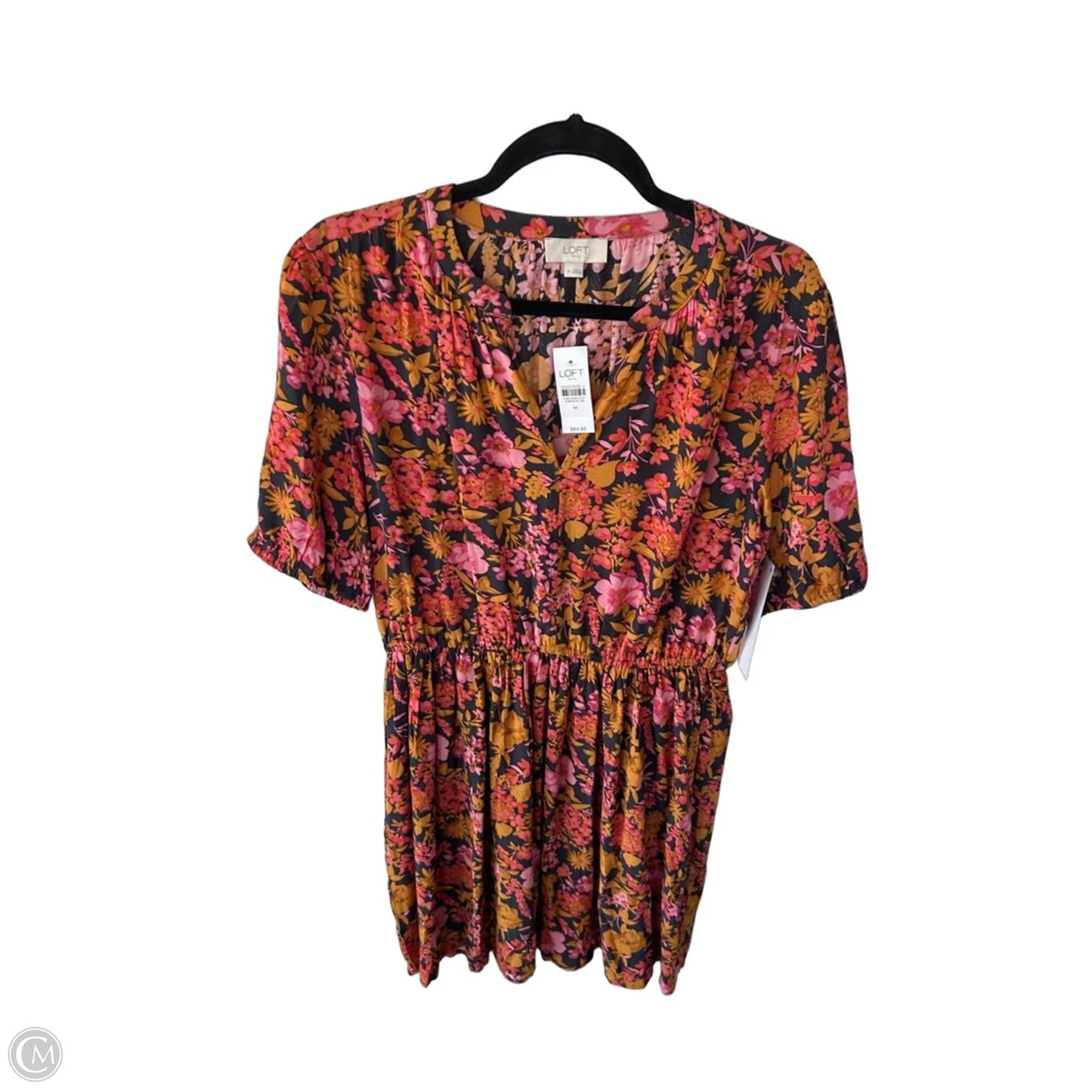 Dress Casual Short By Loft In Grey & Pink, Size: M