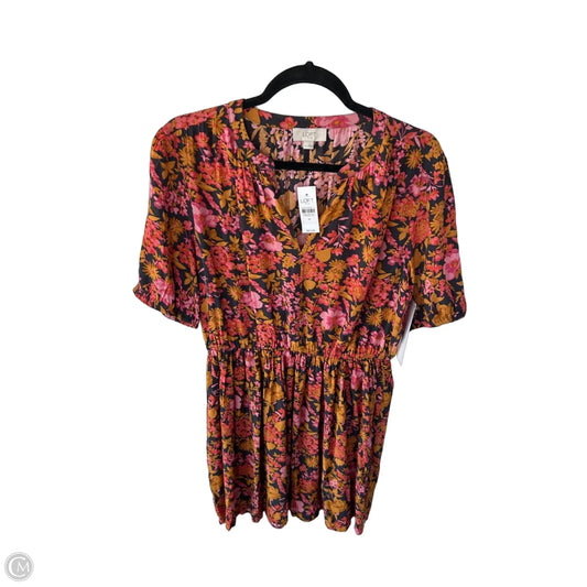 Dress Casual Short By Loft In Grey & Pink, Size: M