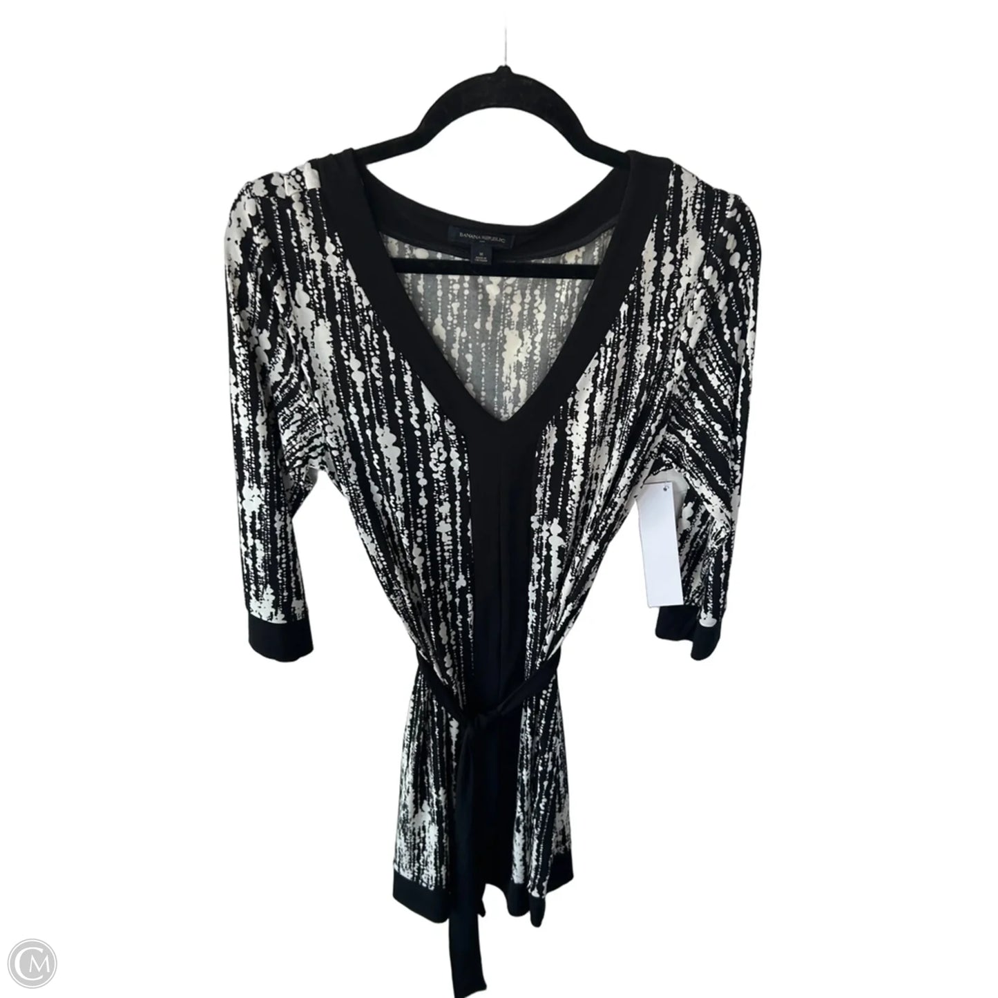 Dress Work By Banana Republic In Black & Cream, Size: M