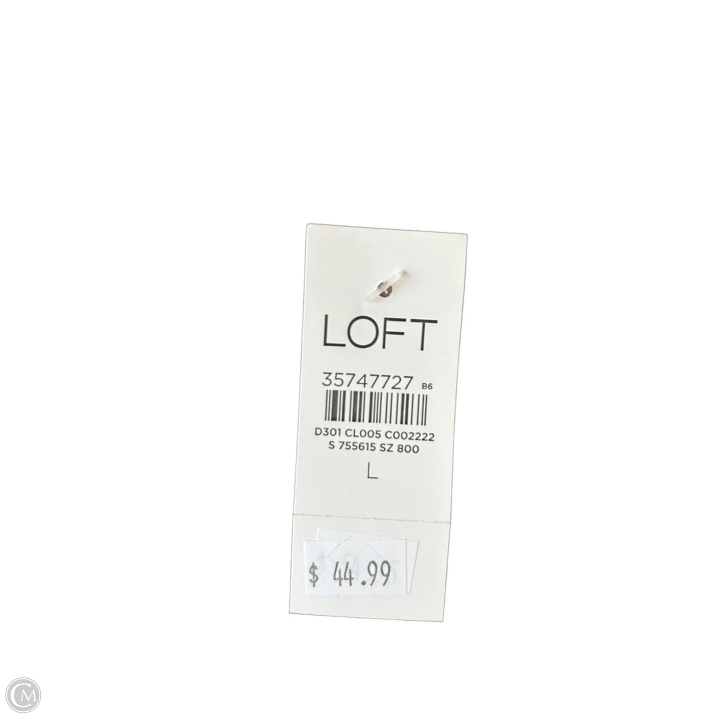 Top Long Sleeve By Loft In Black & Gold, Size: L