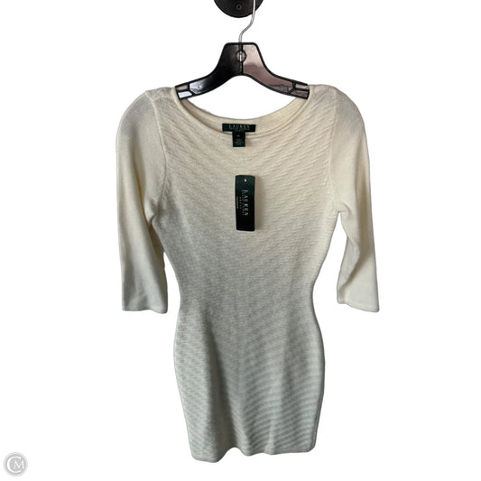 Dress Sweater By Lauren By Ralph Lauren In Cream, Size: Xs